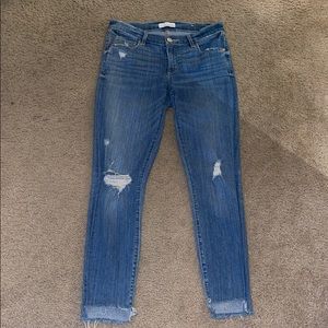 LOFT “modern skinny” ripped jeans